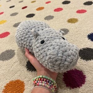 Bubbles the crochet hippo